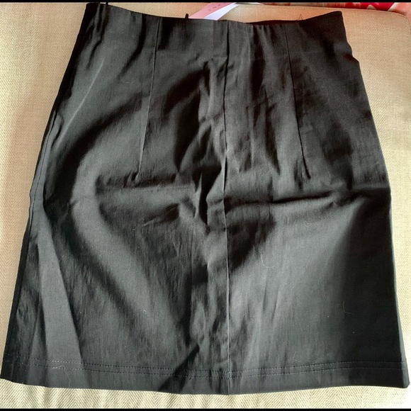 Topshop black notched mini skirt NEW - Picture 6 of 7